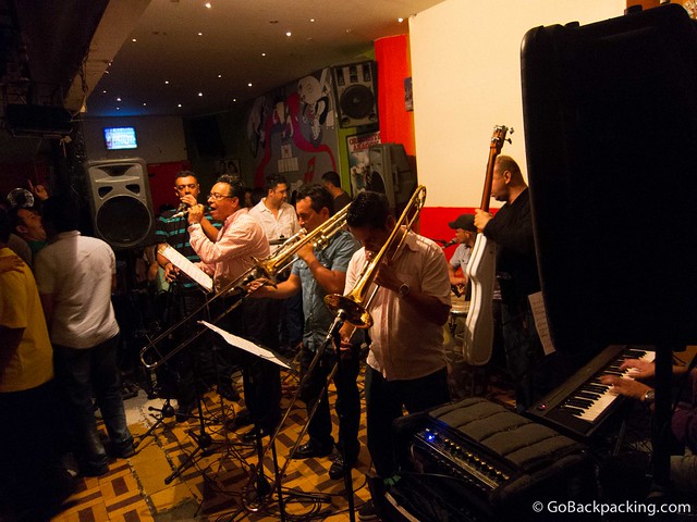 The live salsa band at Son Havana