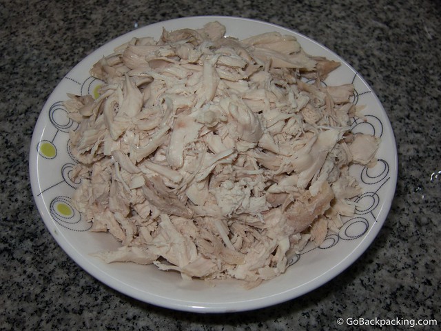Shredded white meat chicken Shredded white meat chicken
