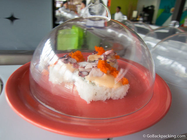 Octopus with caviar