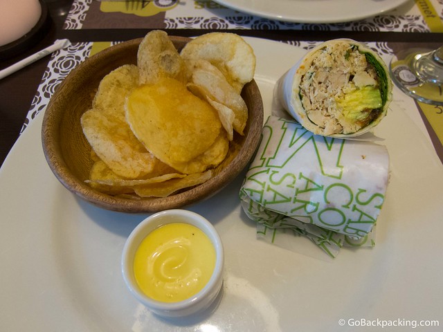 Chicken and avocado wrap