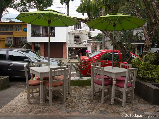Sidewalk seating Sidewalk seating
