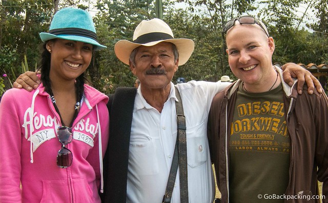 Don Aristides Viviana y yo con Don Aristides, el