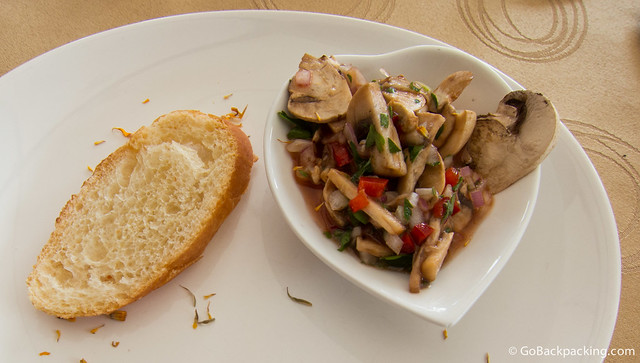 Mushroom ceviche Second course: mushroom ceviche