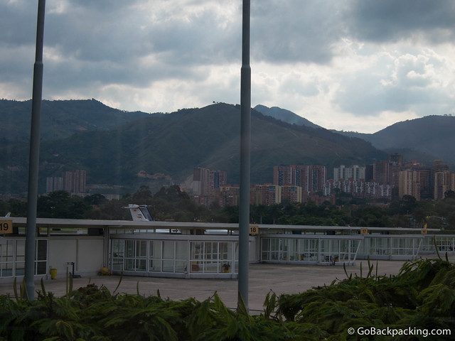 View of the gates and tarmac from the observation deck (where photos are not allowed)