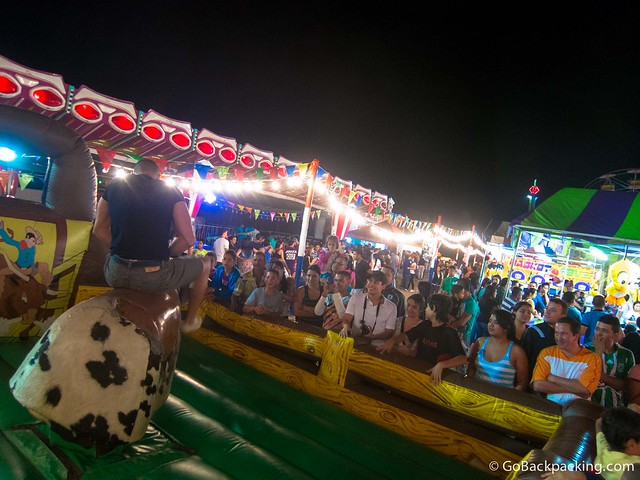 Mechanical bull Set a new record for the night on the mechanical bull, and win a prize