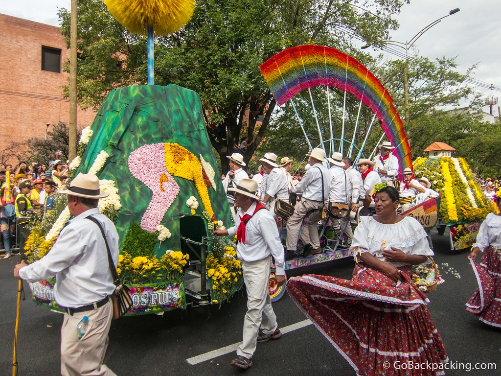 A large, human-powered float 