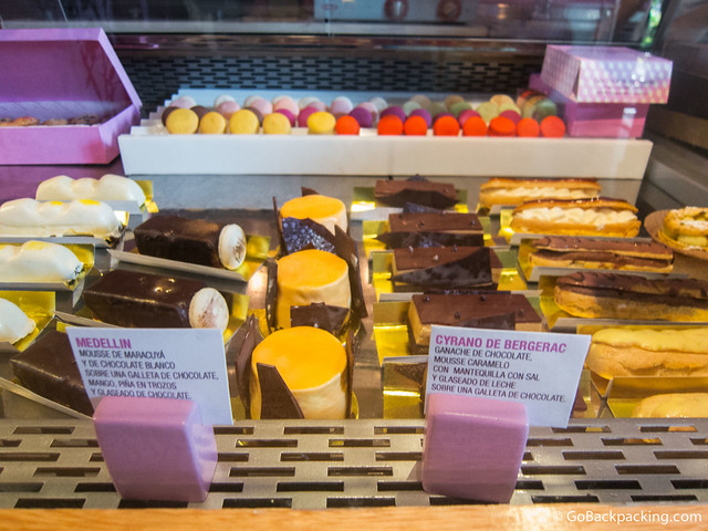 French pastries French pastries and macaroons on display