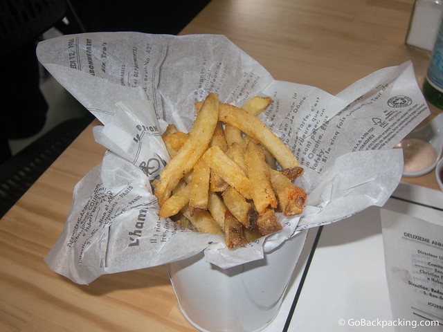 Fries with truffle oil Fries with truffle oil, ooh la la!