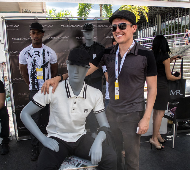 Co-founder Michael Puscar at the Míguelo Romano booth at Colombiamoda